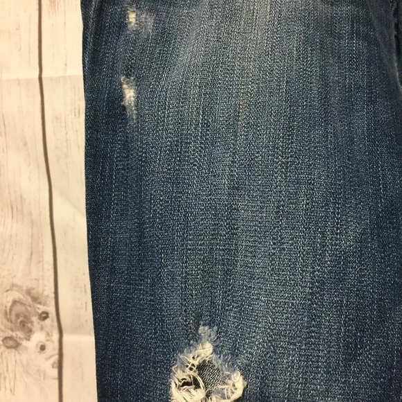 🍒 American Eagle Skinny Blue Jeans 2 Destroyed - Picture 5 of 12